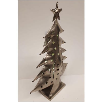 kerst lantaarn zilver