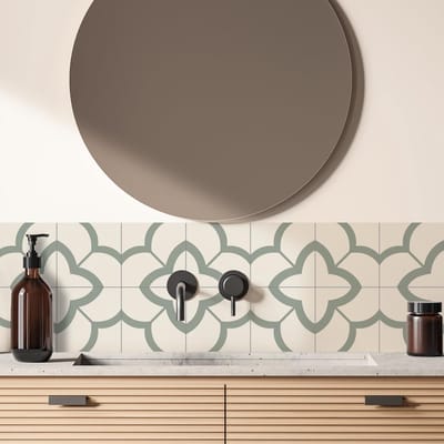 Dailygoods- Vloerstickers 12 Stuks - Zelfklevende Tegelstickers - Peel en Stick Vinyl - Makkelijk aan te brengen - Voor Badkamer/Keuken - Verwijderbaar zonder schade - Muursticker