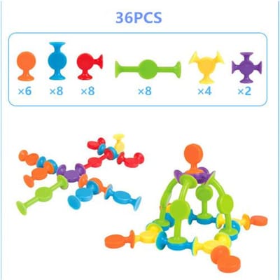 16-48 stuks set Pop Kleine Zuignappen Gemonteerde Zuignap Zuignap Educatief Bouwsteen Speelgoed Meisje&Jongen Kinderen Cadeaus Leuk Spel S