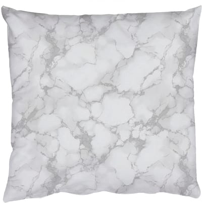 Sierkussens - Kussentjes Woonkamer - 50x50 cm - Wit - Marmer - Grijs