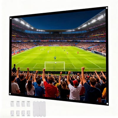 Projectiescherm Opvouwbaar - Beamerscherm Draagbaar - Thuisbioscoop Creëren - Anti-rimpel Materiaal - 100 inch - Mat Wit
