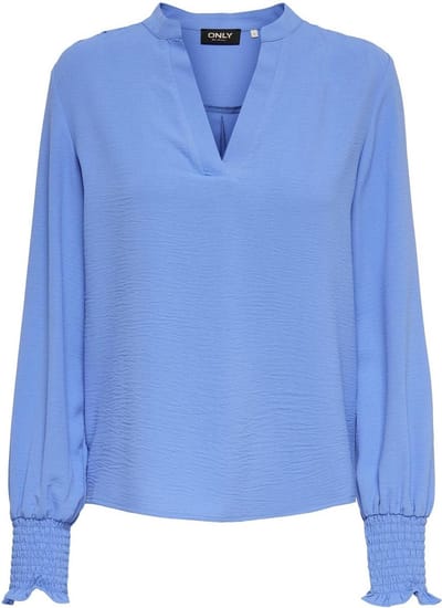 ONLY - ONLMETTE V-NECK LS SMOCK TOP WVN Dames Blouse