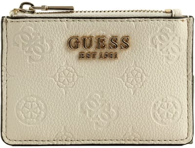 GUESS kaarthouder Ella Logo SLG Credit Card Case Stone Logo crème