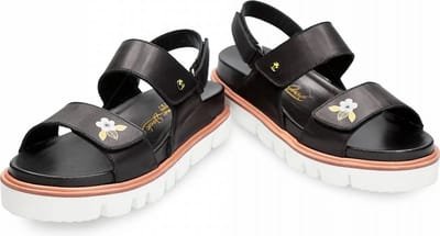 Panama Jack - Sandaal Moka Blossom B1- Zwart -  maat 38