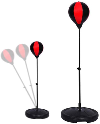 DailySupplies® Boksbal Staand - Boxbal Volwassenen - Bokszak - Zwart-Rood