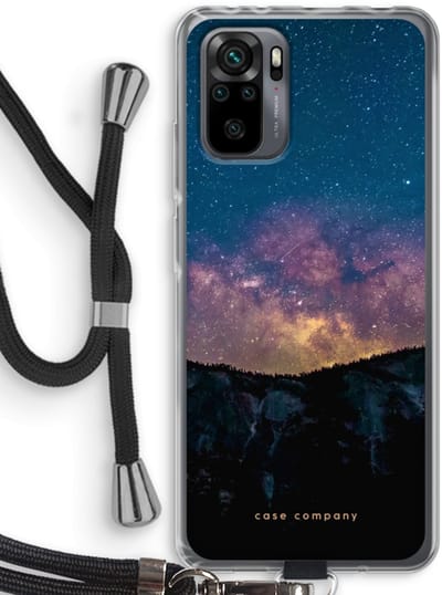 Case Company® - Hoesje met koord geschikt voor Xiaomi Redmi Note 10 Pro hoesje met Koord - Travel to space - Telefoonhoesje met Zwart Koord - Bescherming aan alle Kanten en Over de Schermrand