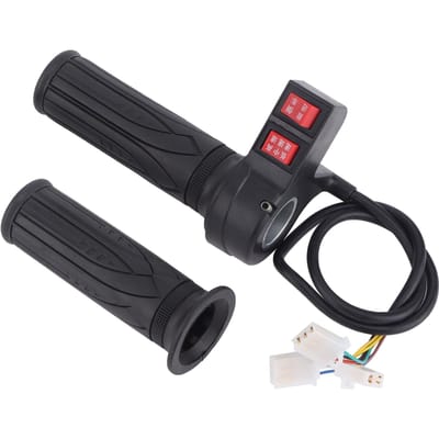 1 paire de poignées d'accélérateur à 3 vitesses pour vélos électriques avec marche avant et marche arrière black