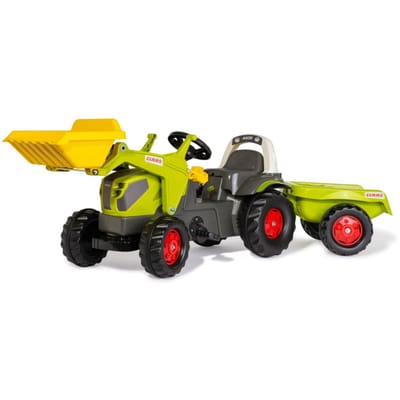 Rolly Toys traptractor CLAAS AXOS 240 met voorlader en aanhanger speelgoed.