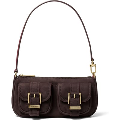 Michael Kors Small Pouchette Chocolate Size: OS | Shoulder Bags Outlet | Dames | Bruin