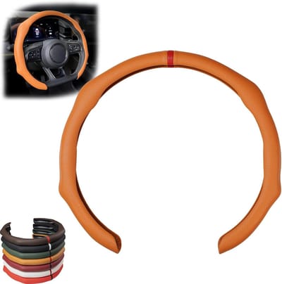 VHV-Stuurhoes - Stuurwielhoes - Auto stuurhoes - Antislip - Ademend - Ultradun - Universeel - Beschermhoes voor stuurwiel - Voor de auto - 38 cm - Bruin