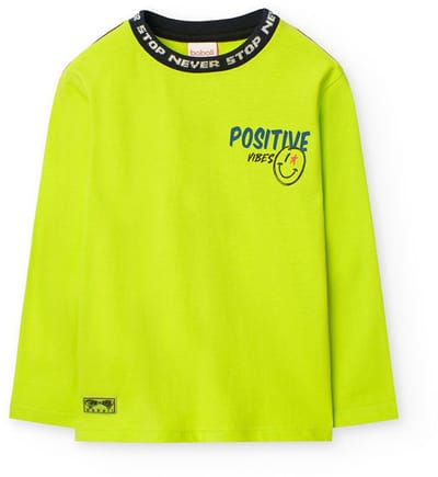 Boboli Knit T-shirt Met Lange Mouwen Geel 4 Years Jongens