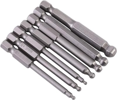 Set van 7 Stuks Magnetische Bitset met Balhoofd en Hexaansluiting - Schroevendraaier Bits van 2 tot 8mm voor Precisiewerk en Klusprojecten