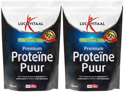 Lucovitaal Premium Soja Proteïne Puur - 2 x 500 gr - Voordeelverpakking