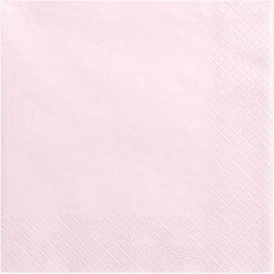 Partydeco Tafel servetten - papier - lichtroze - 33 cm - diner/lunch/verjaardag
