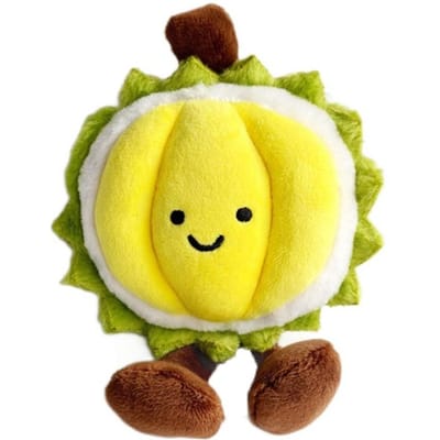 Fruitpop Fruit Doerian Pluche Sleutelhanger Pluizig Zacht Doerian Pluche Pop Hanger Cartoon Collectie Doerian Pluche Speelgoed Sleutelhanger yellow