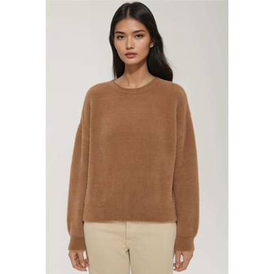 Beren Crew Neck Ultra Zachte Touch Brei Trui