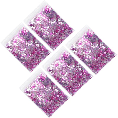 8mm Roze Confetti Party Glitter Pailletten Tafeldecoraties voor Meisje Doop OrnamentenLetter pink