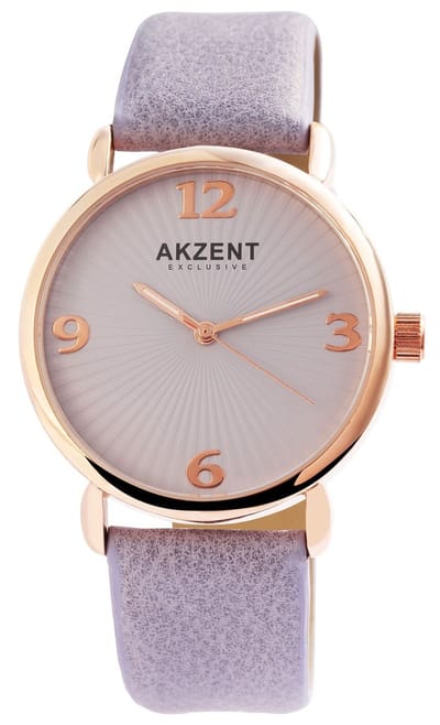 AKZENT Dameshorloge imitatieleer Kamilia, Mineralglas