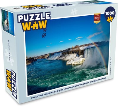 Puzzel Prachtige regenboog bij de Niagarawatervallen in Noord-Amerika - Legpuzzel - Puzzel 1000 stukjes volwassenen