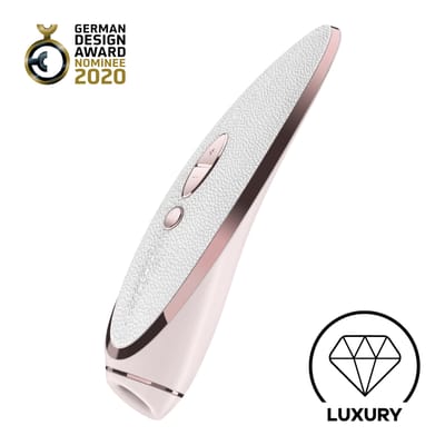Satisfyer 'Prêt-à-porter' van echt leer en edelmetaal