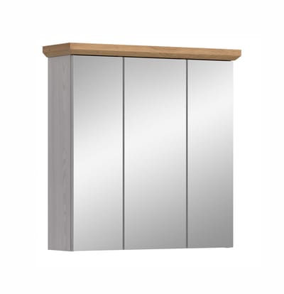 Furnilux Spiegelkast voor badkamer moderne opbergoplossing met fsc-hout 69x71x21 cm