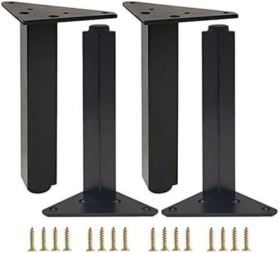 Meubelpoten Set - Bankpoten Tafelpoten - Meubels Verbeteren - Verstelbare Hoogte - 20 cm - Zwart