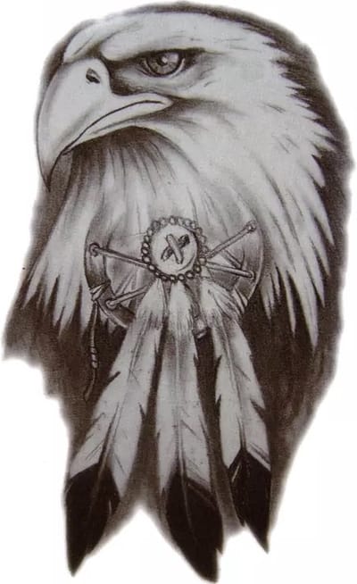 GoedeDoelen.Shop Tattoo Eagle - Tijdelijke vogel tattoo van een adelaar - 5,4 x 8,8 cm