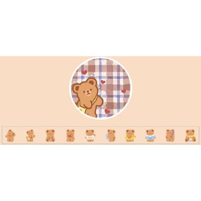 100 Stuks/Rol Handgetekende Cartoon Kleur Washi Tape DIY Scrapbooking Kant Tape Sticker E