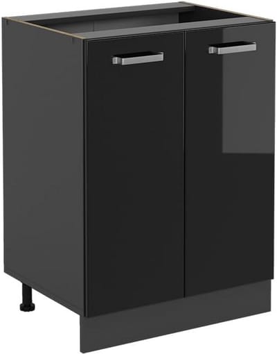 Moderne Keukenonderkast 60 cm Zwart Hoogglans – Flexibel Module Systeem