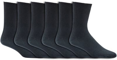 Heren sokken | 100% Katoen | Zonder rubber | Kleur: Antraciet | Maat: Diverse maten | 6 paar