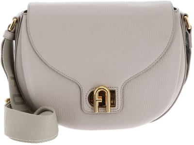 FURLA Leren Schoudertas Lotus Mini Crossbody Bag Vaniglia + Toni Vaniglia Lichtgrijs