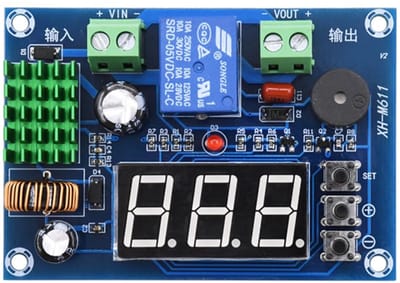 Accubewaker - DC 8V-60V batterijonderspanning - lithiumbatterij-ontlaadregelaar - beschermplaat met led-display - bescherming voor accu