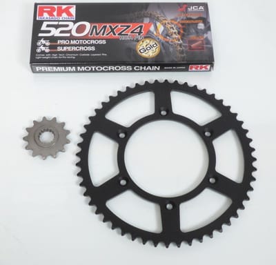 Kettingset Frankrijk uitrusting voor motor Husaberg 450 FE 2009 tot 2018 13X52 niet 520 Gloednieuw