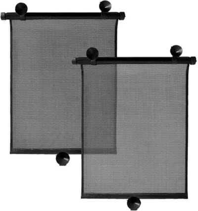 Zonnescherm Auto - Zonwering - Zijruit - UV Protectie - 2 Stuks - Oprolbaar - 40 x 43 CM - Rheme