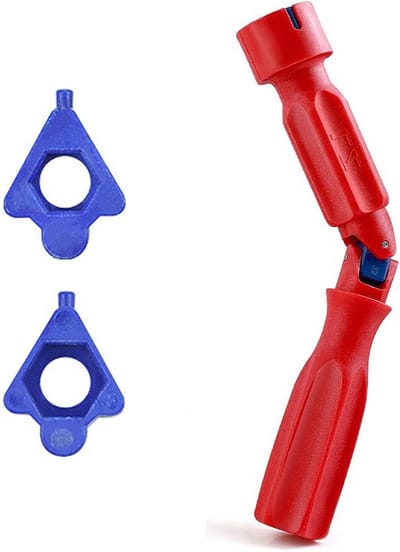 Toiletbril Gereedschap - Montage Tool - Badkamer Installatie - Universeel Draaiontwerp - 10 13 17mm - Rood