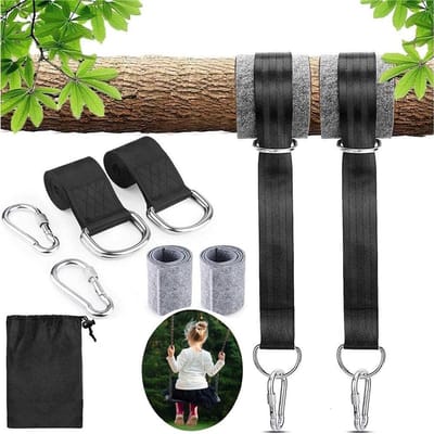Dailygoods- Hangmat Bevestiging - Schommel Bevestiging - Bevestiging Schommel - 2 Karabijnhaken - D-ringen - Maximaal Gewicht 550 kg - Schommelbevestiging