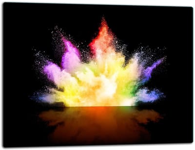TMK ArtDeko - Snijplank Glas - 52x40cm - Vuurwerk - Veilig en Hygiënisch