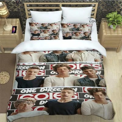Ensemble de lit imprimé 3D O-ONE band Housse de couette Taie d'oreiller Ensemble de literie Linge de lit Drap Housse de couette Taille complète Queen King 70x133cm 2pcs