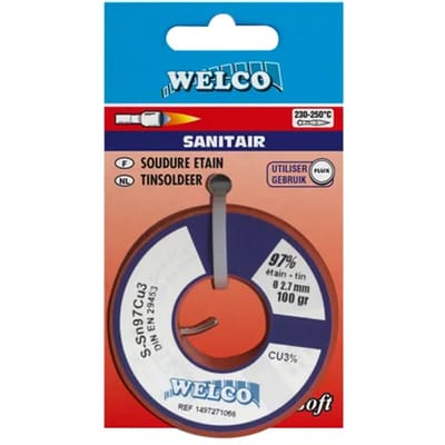 Welco Zachtsoldeer Voor Sanitair 97% Tin 100gr