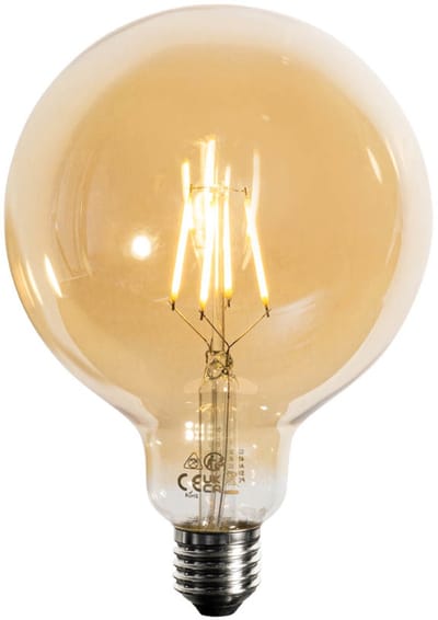 LUEDD Set van 5 E27 dimbare LED goud G125 4,9W 450 lm 2200K