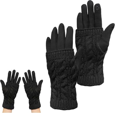Dames touchscreen handschoenen van 24 cm, warme thermische winterhandschoenen voor skiën, fietsen en buitenwerk