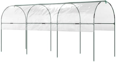REDOM - Foliekas - Boogdak En Versterkt Foliezeil - Voor Tomaten - Roestvrij Staal - Transparant - 400 x 123 x 171 cm