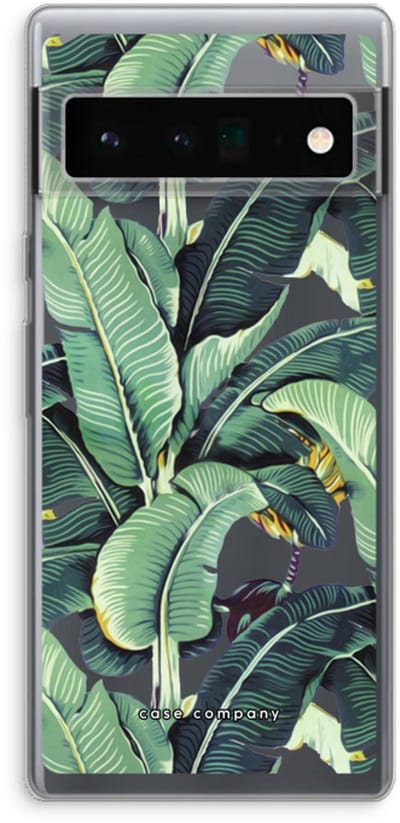Case Company® - Hoesje geschikt voor Google Pixel 6 Pro hoesje - Bananenbladeren - Soft Cover Telefoonhoesje - Bescherming aan alle Kanten en Schermrand