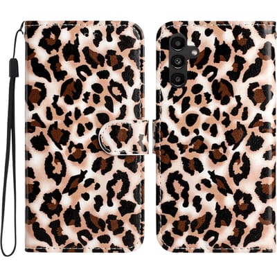 Comfycase Samsung Galaxy S25 FE Bookcase Luipaardprint Meerkleurig