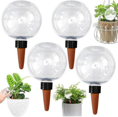 Thijox - 4 Stuks Irrigatieballen 500 ml - Automatische Bewateringsballen voor Planten - Transparante Waterballen voor Binnen, Balkon en Tuin