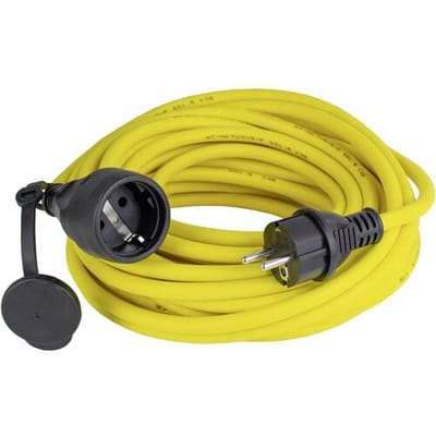 AS Schwabe 60345 Stroom Verlengkabel 16 A Geel 10 m AT-N07V3V3-F 3G 2,5 mm²