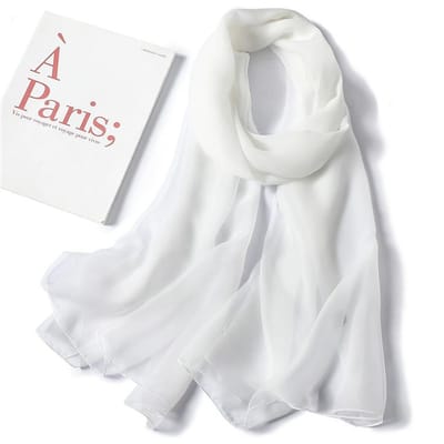 Dames Mode Sjaal Effen Effen Zijde Linnen Sjaals Sjaaltjes Lente Zomer Dames Bandana's Pashmina Foulard Hijab 180*100Cm Wrap 180x100cm white