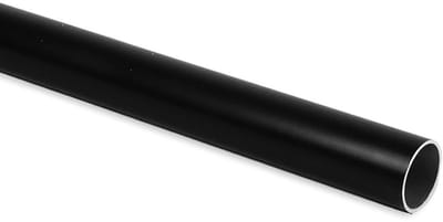 Eleganca Kledingstang - 90 cm - Kledingroede Rond - Garderobestang - Aluminium - Inclusief Kastroededragers en Schroeven - Ø28.5mm - Zwart