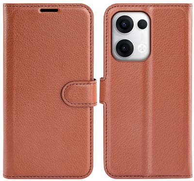 Coverup Hoesje - Geschikt voor OPPO Reno13 5G Hoesje - Coverup Book Case - Bruin