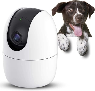 ApexArte® Hondencamera - Huisdiercamera - Babyfoon met Camera en App - Baby Monitor - Full HD - Wit